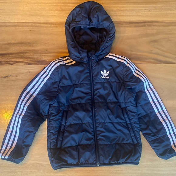 Adidas Original Kids Size 7-8 Puffer Jacket - Picture 1 of 6